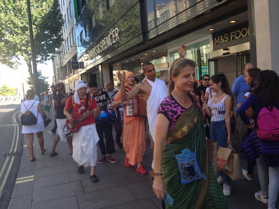 Hare Krishnas on Oxford Street